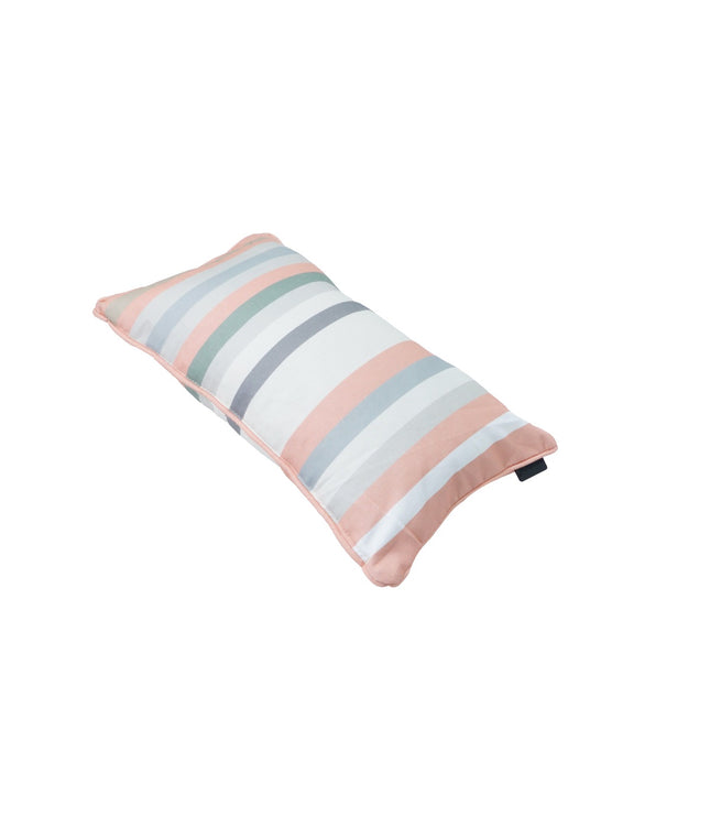 Sierkussen paspel ca.30x50cm Righe salmone