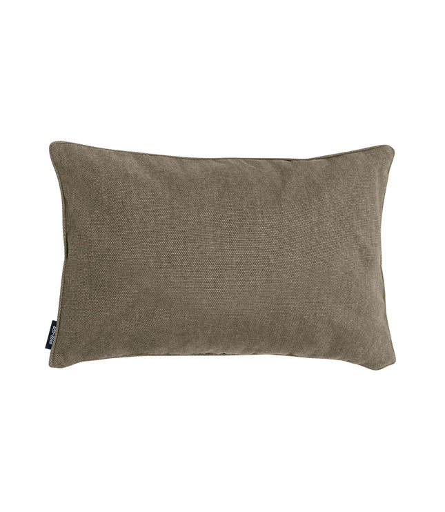 Sierkussen paspel ca.30x50cm Taupe canvas eco+