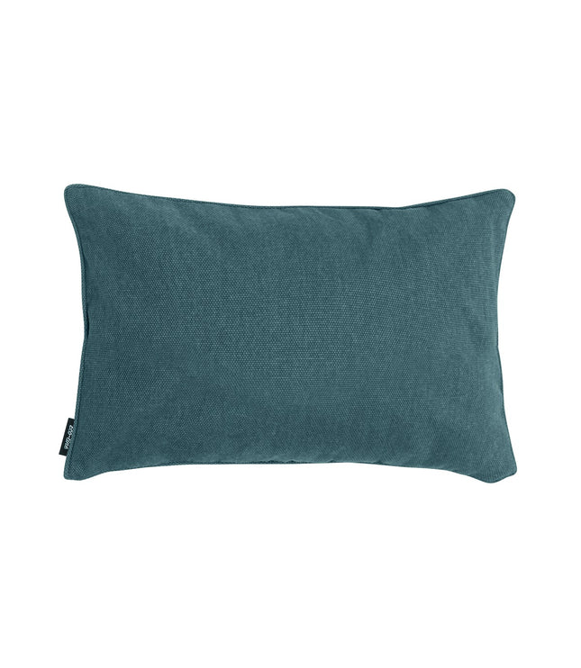 Sierkussen paspel ca.30x50cm Sea blue canvas eco+