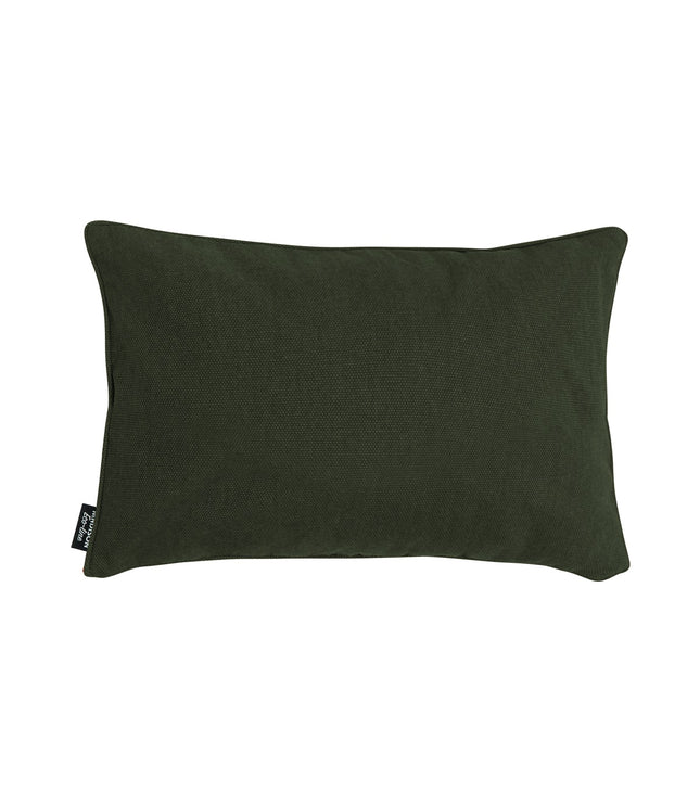 Sierkussen paspel ca.30x50cm Green canvas eco+