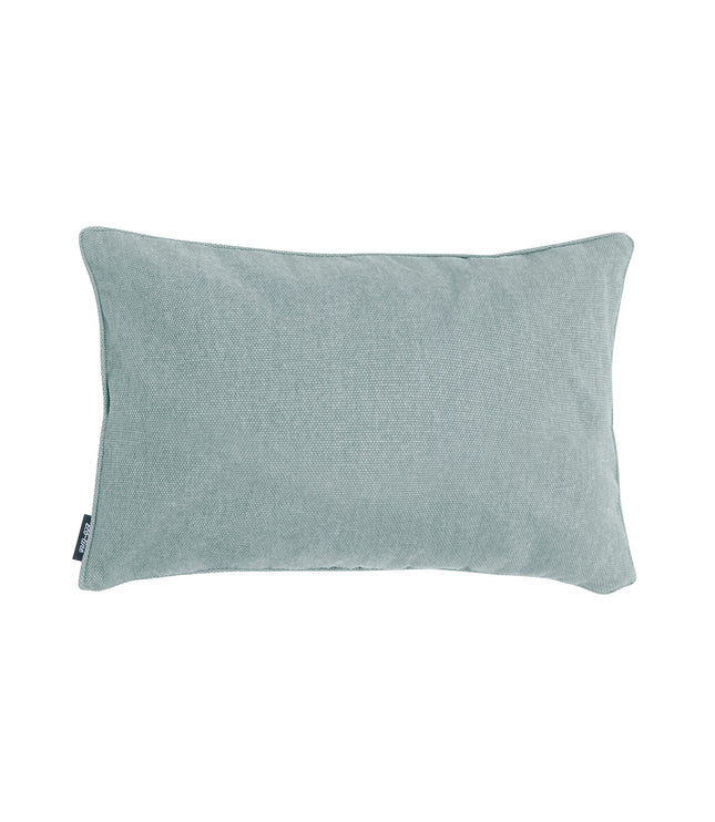 Sierkussen paspel ca.30x50cm Silver canvas eco+