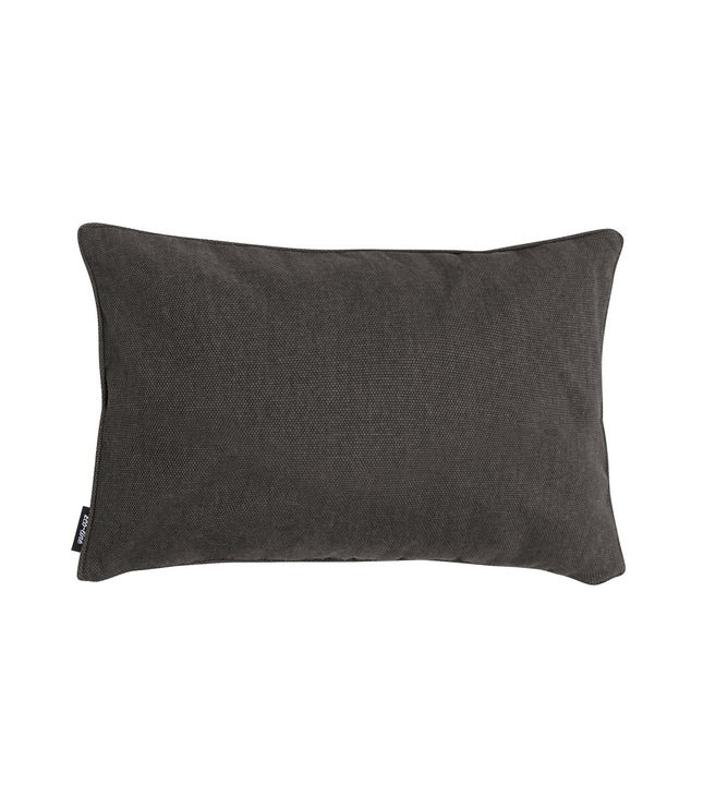Sierkussen paspel ca.30x50cm Dark grey canvas eco+