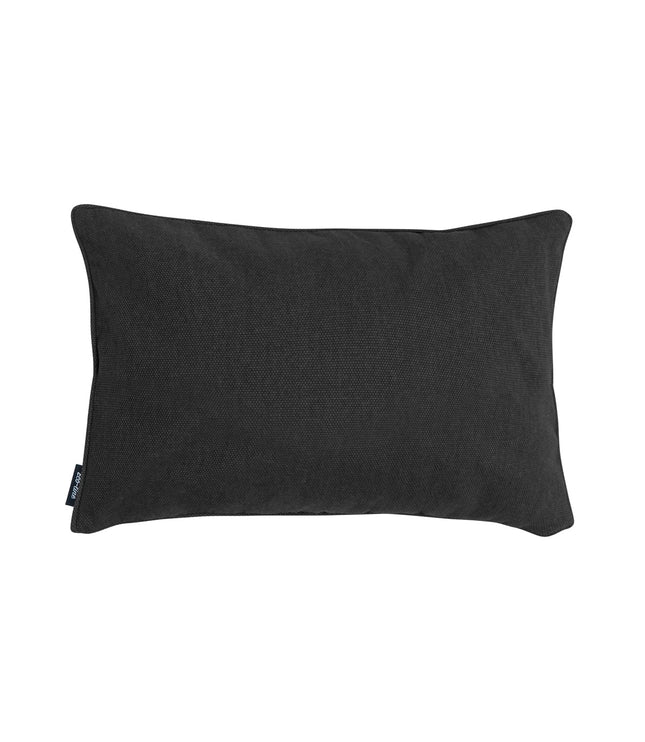 Sierkussen paspel ca.30x50cm Black canvas eco+