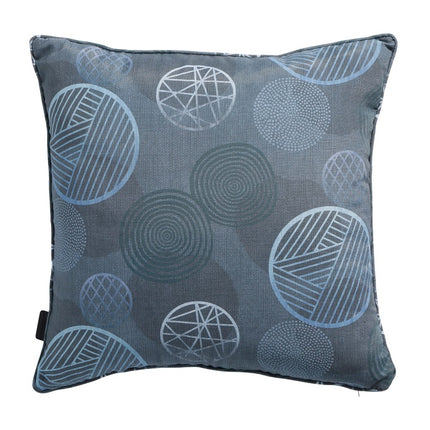 Sierkussen paspel ca.50x50cm Circle blue