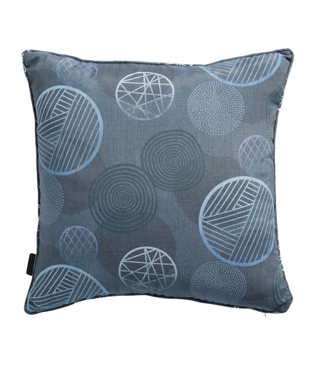 Sierkussen paspel ca.50x50cm Circle blue