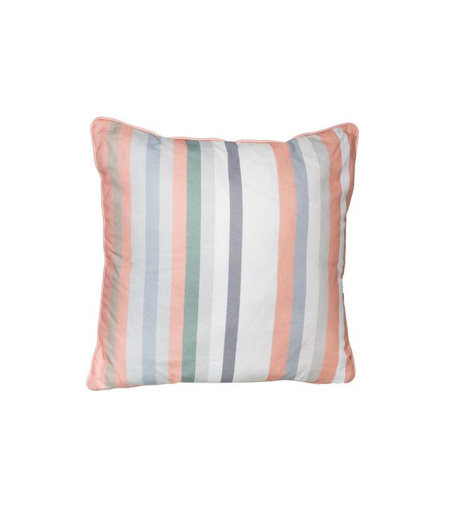 Sierkussen paspel ca.50x50cm Righe salmone