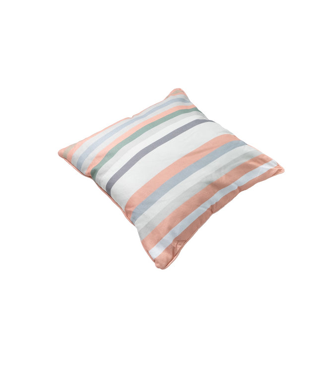 Sierkussen paspel ca.50x50cm Righe salmone