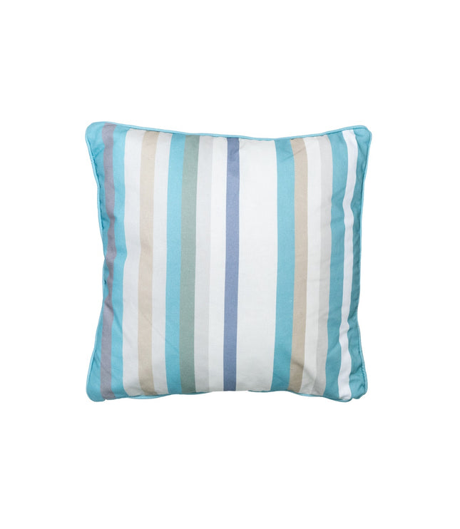 Sierkussen paspel ca.50x50cm Righe azure