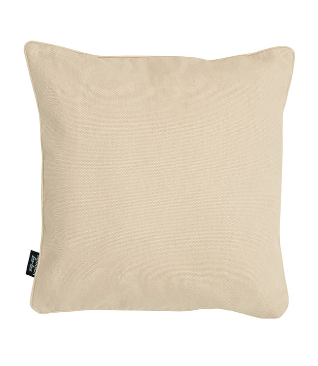Sierkussen paspel ca.50x50cm Beige canvas eco+