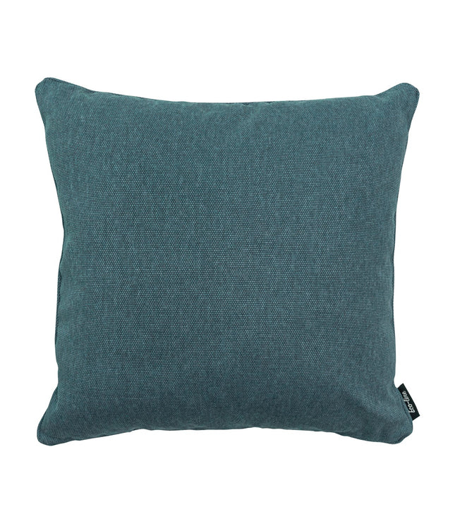 Sierkussen paspel ca.50x50cm Sea blue canvas eco+
