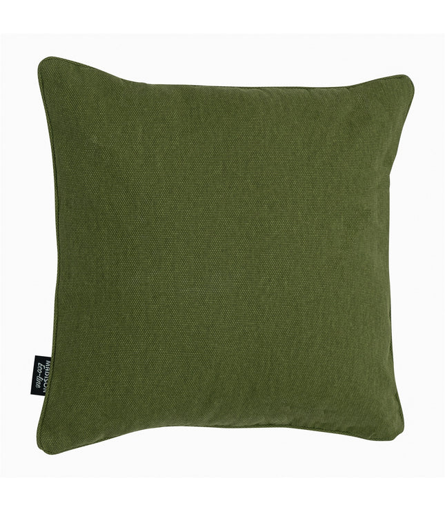 Sierkussen paspel ca.50x50cm Moss green canvas eco+