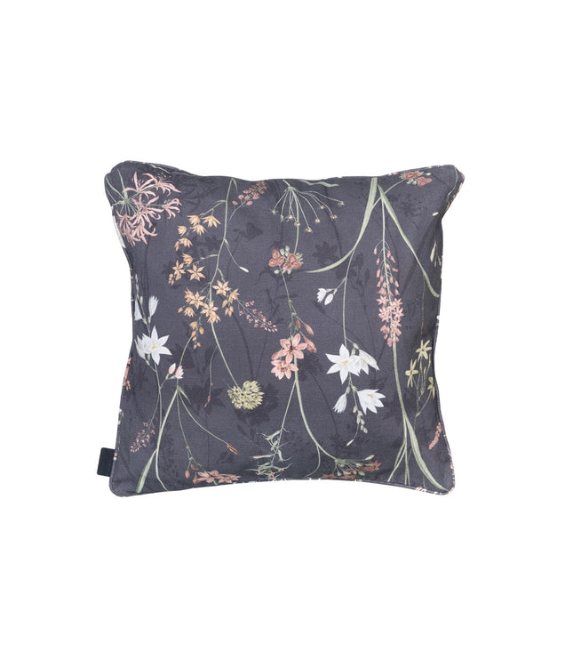 Sierkussen paspel ca.50x50cm Donna grey canvas eco+