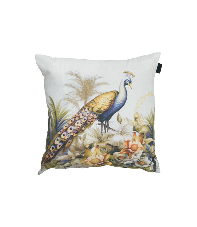 Sierkussen paspel ca.50x50cm Flore purple