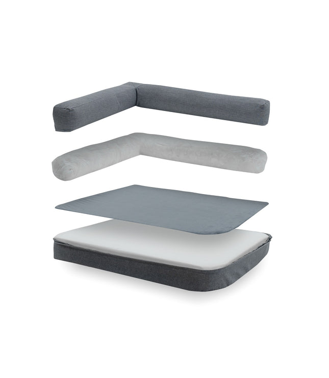 Hondenmand Royal small wasbaar ca.80x60x23cm Oxford grijs