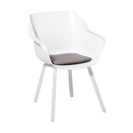 Modern dining kussen ca.40x40cm Panama taupe