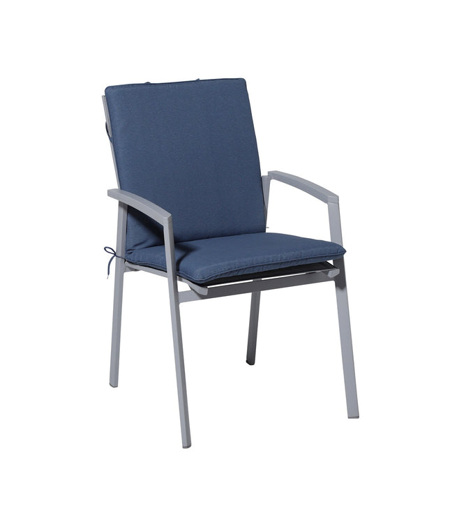 Stapelstoel kussen ca.97x49cm Panama safier blue