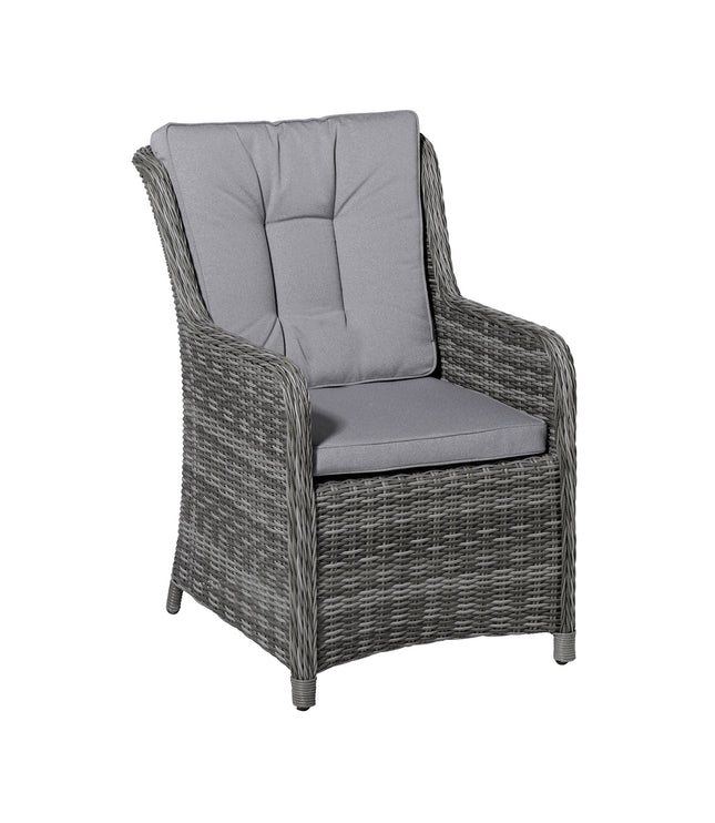 Wicker dining set ca.95x46cm Outdoor Manchester light grey